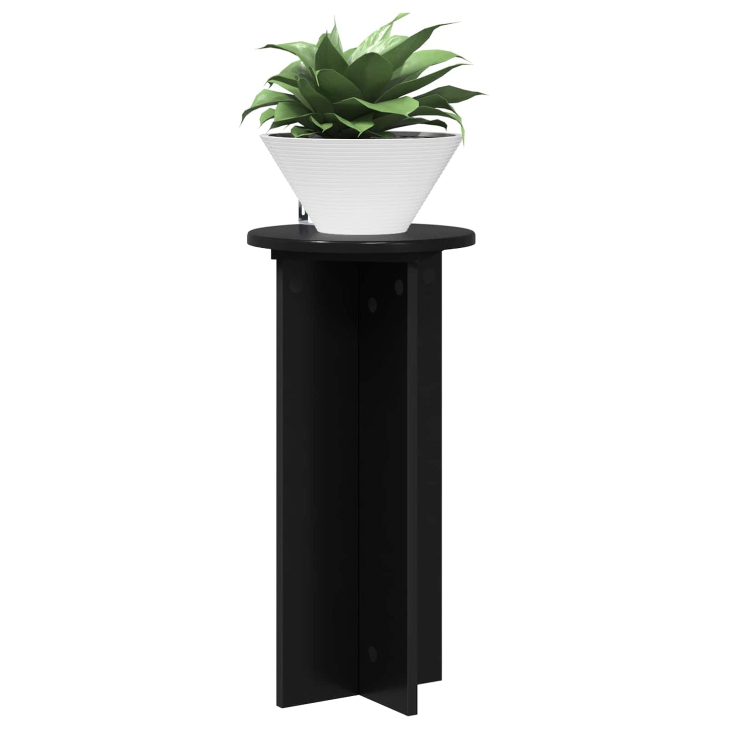 Augalų stovas 2 pcs Juoda 29,5 x 29,5 x 60 cm Apdirbta mediena