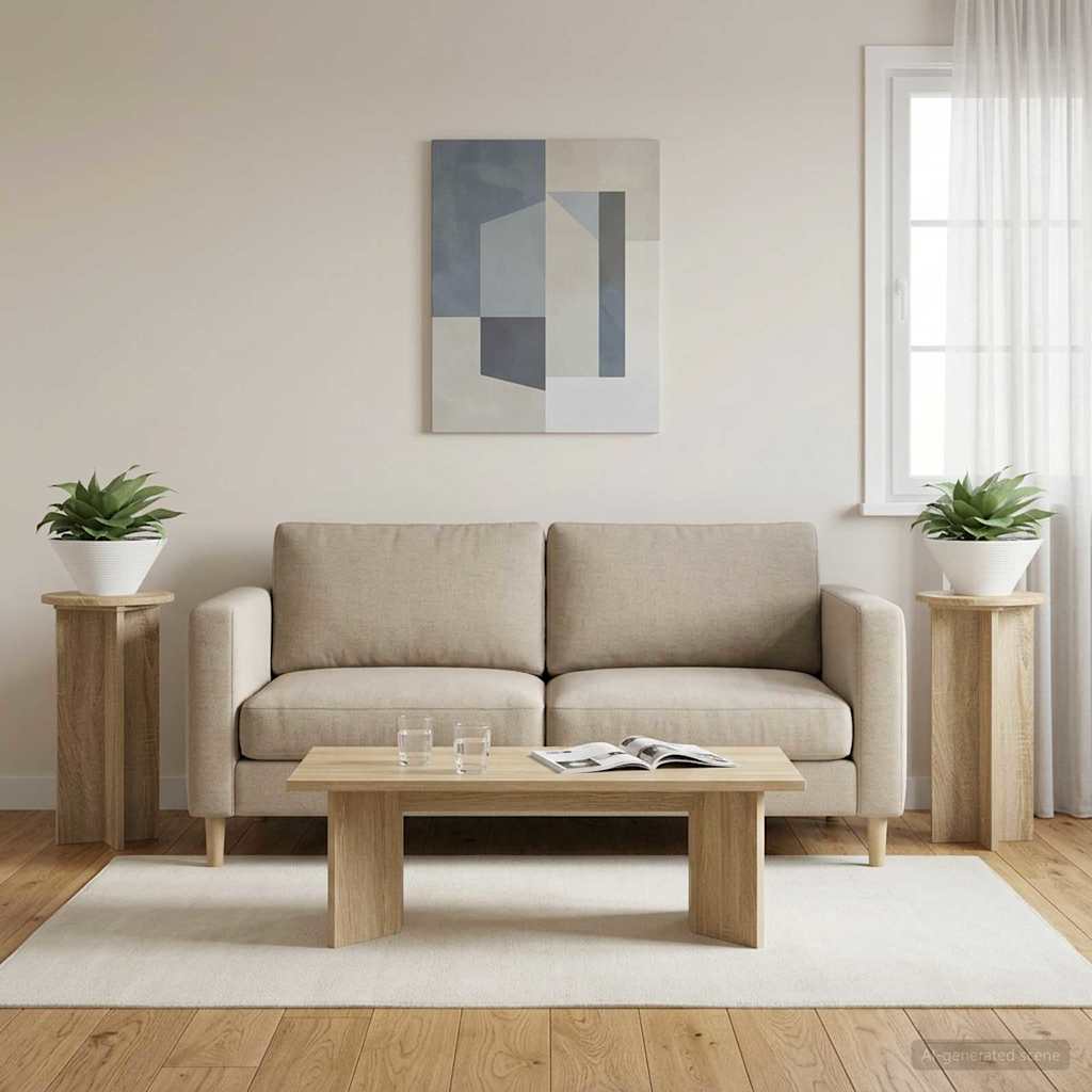 Augalų stovas 2 pcs Sonoma ąžuolas 29,5 x 29,5 x 60 cm