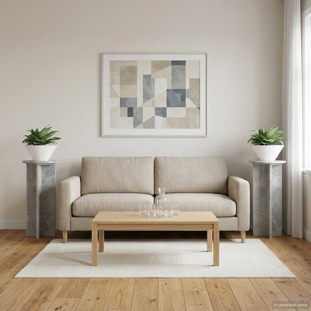 Augalų stovas 2 pcs Betono pilka 29,5 x 29,5 x 60 cm