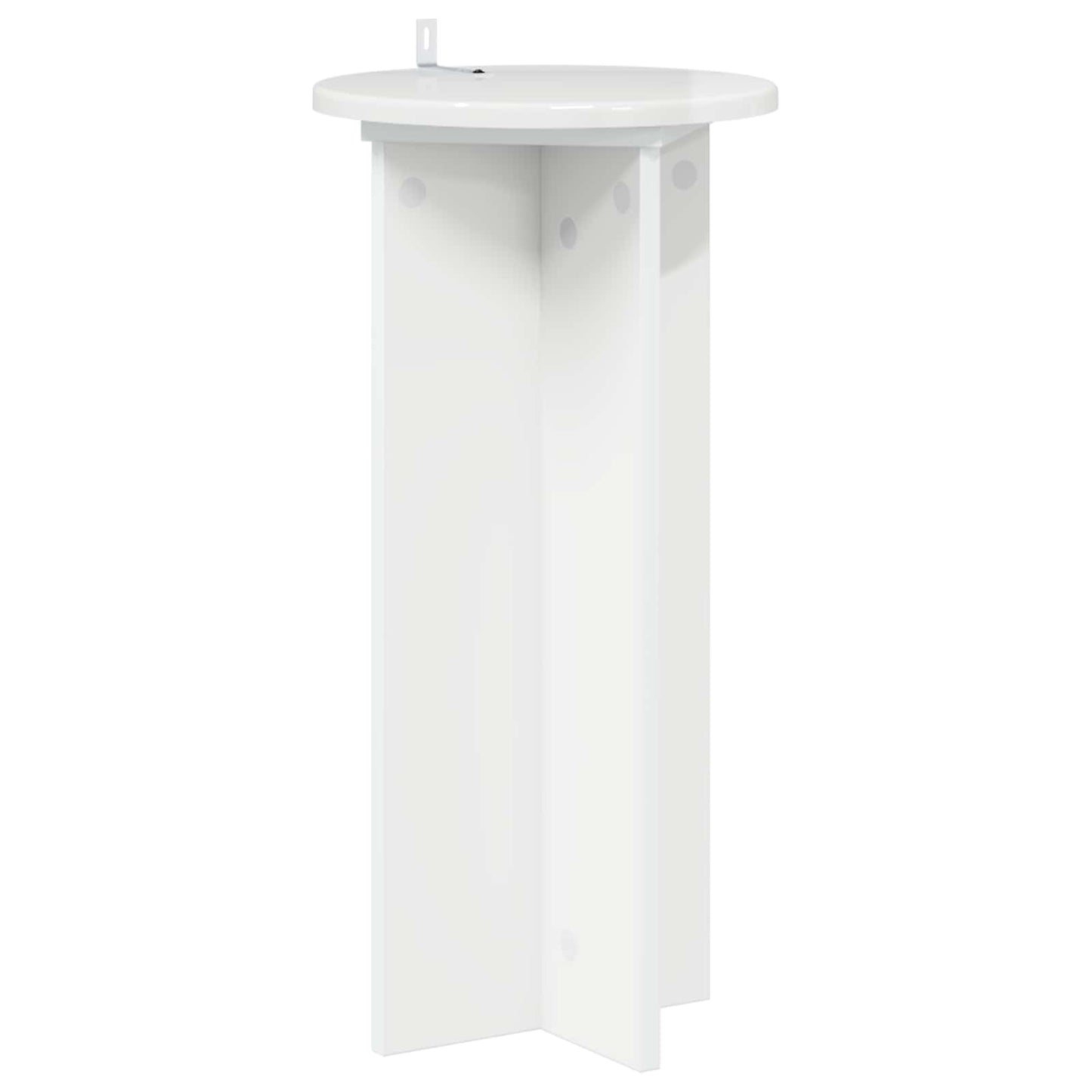Augalų stovas 2 pcs Itin blizgi balta 29,5 x 29,5 x 60 cm
