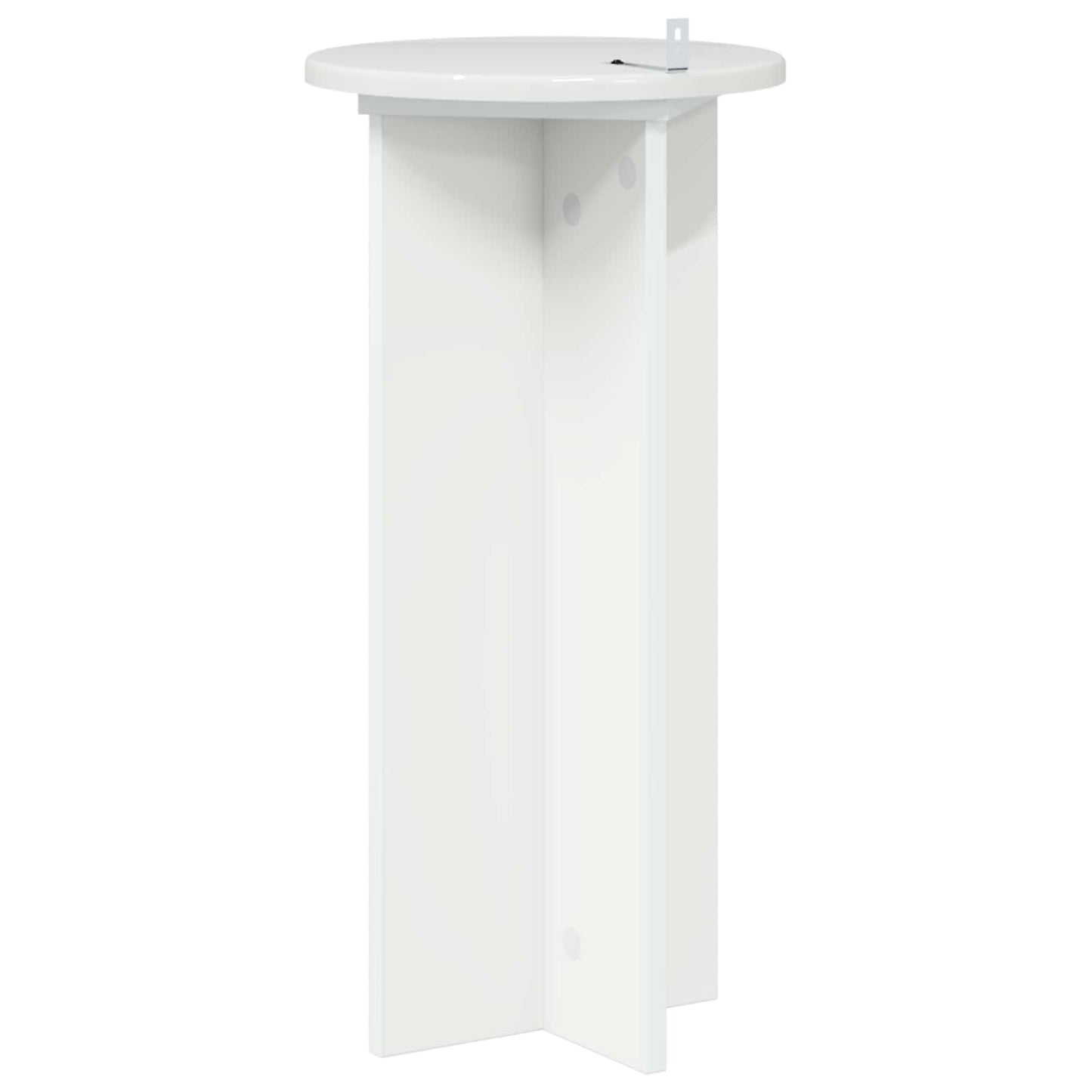 Augalų stovas 2 pcs Itin blizgi balta 29,5 x 29,5 x 60 cm