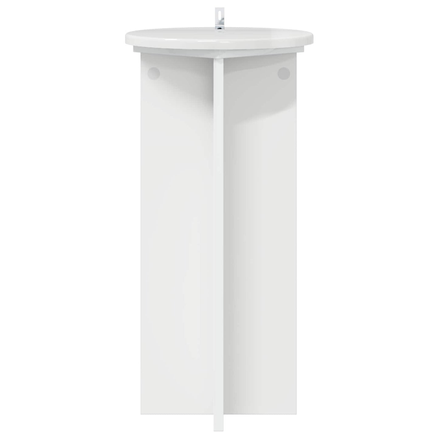 Augalų stovas 2 pcs Itin blizgi balta 29,5 x 29,5 x 60 cm