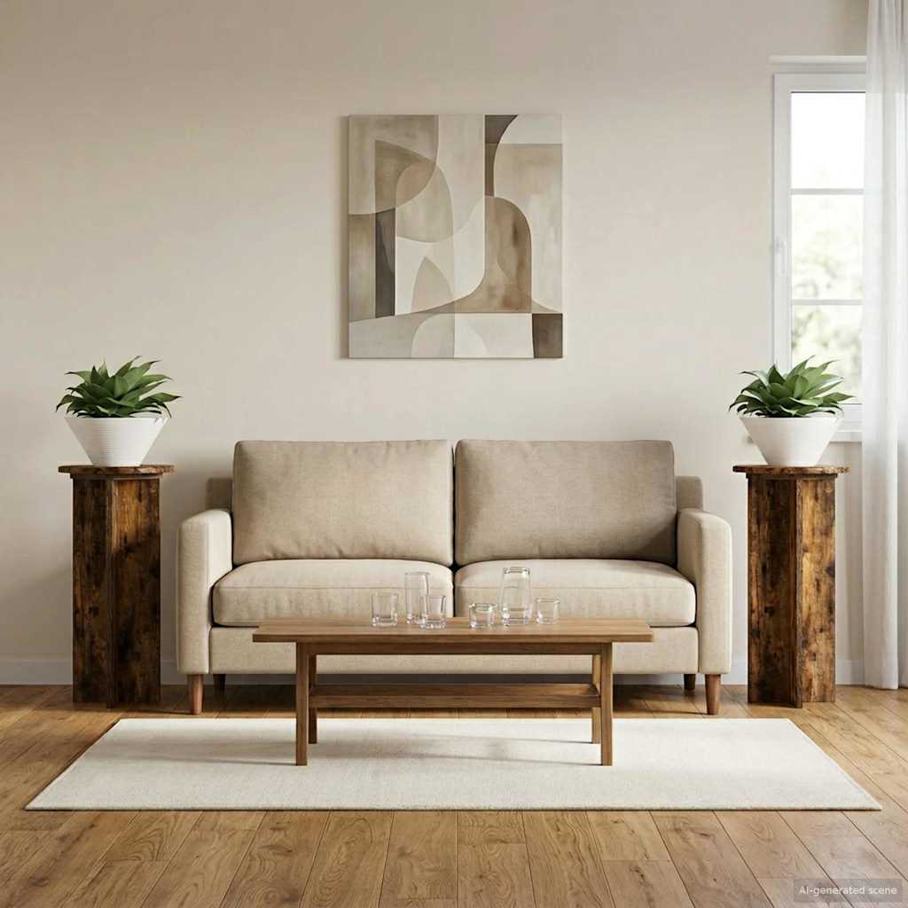 Augalų stovas 2 pcs Dūminio ąžuolo 29,5 x 29,5 x 60 cm