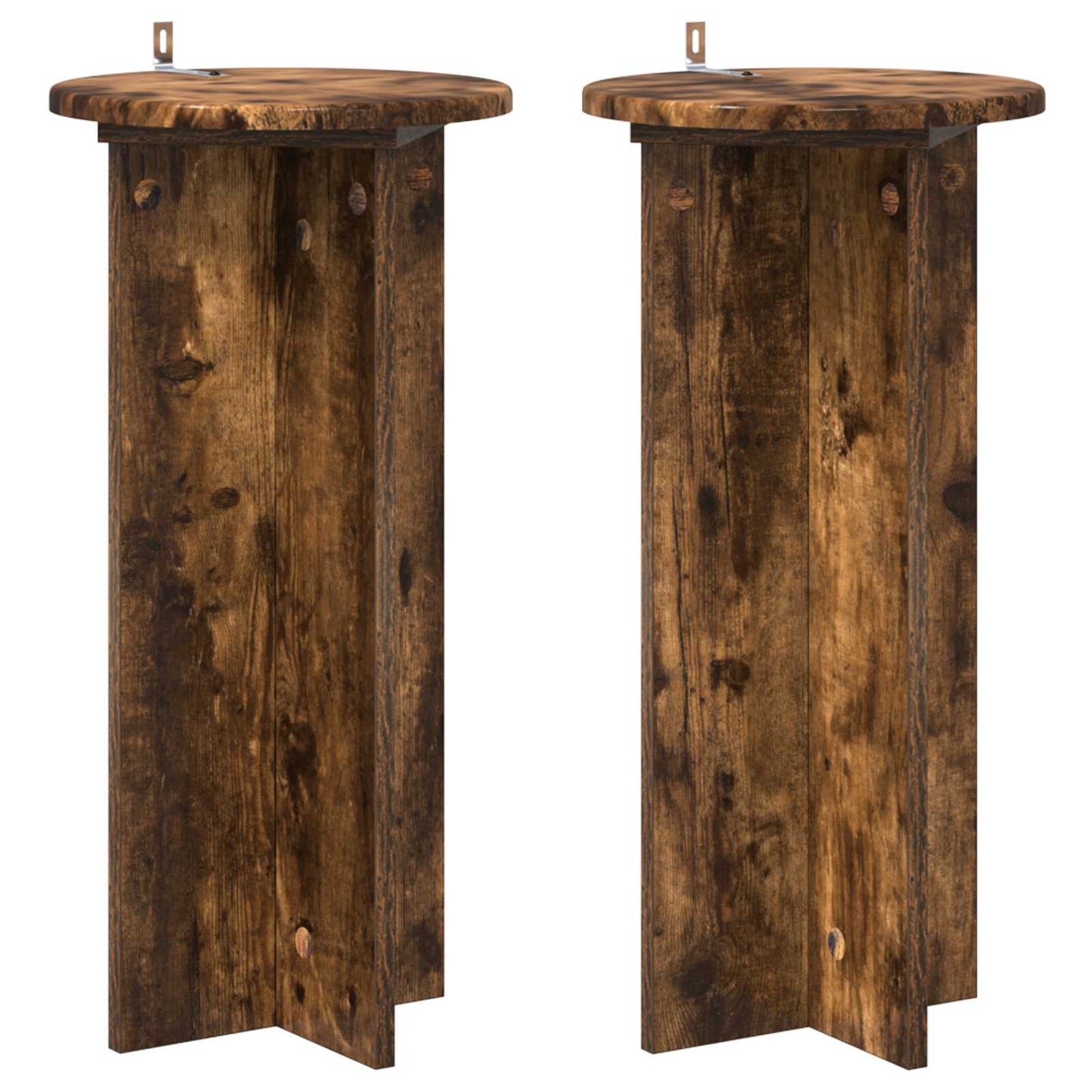 Augalų stovas 2 pcs Dūminio ąžuolo 29,5 x 29,5 x 60 cm