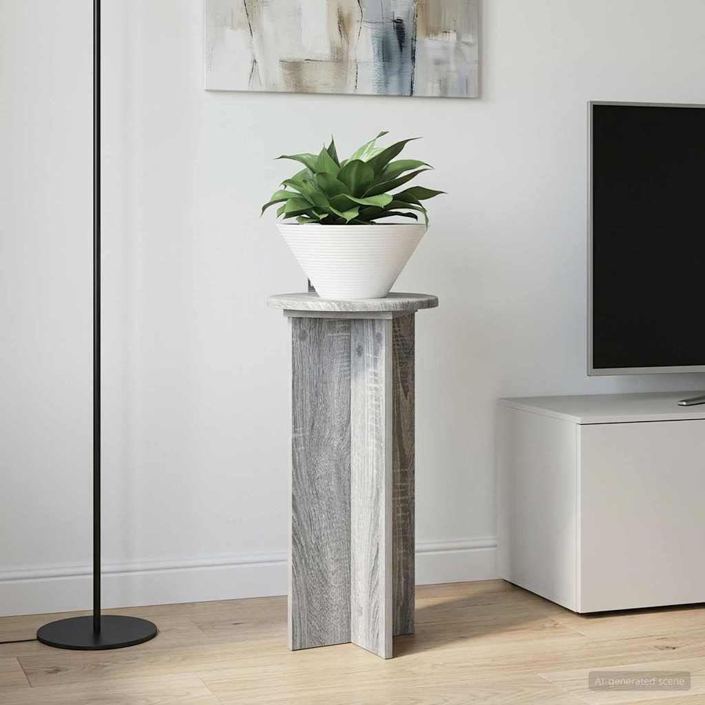 Augalų stovas 2 pcs Pilka sonoma ąžuolo 29,5 x 29,5 x 60 cm