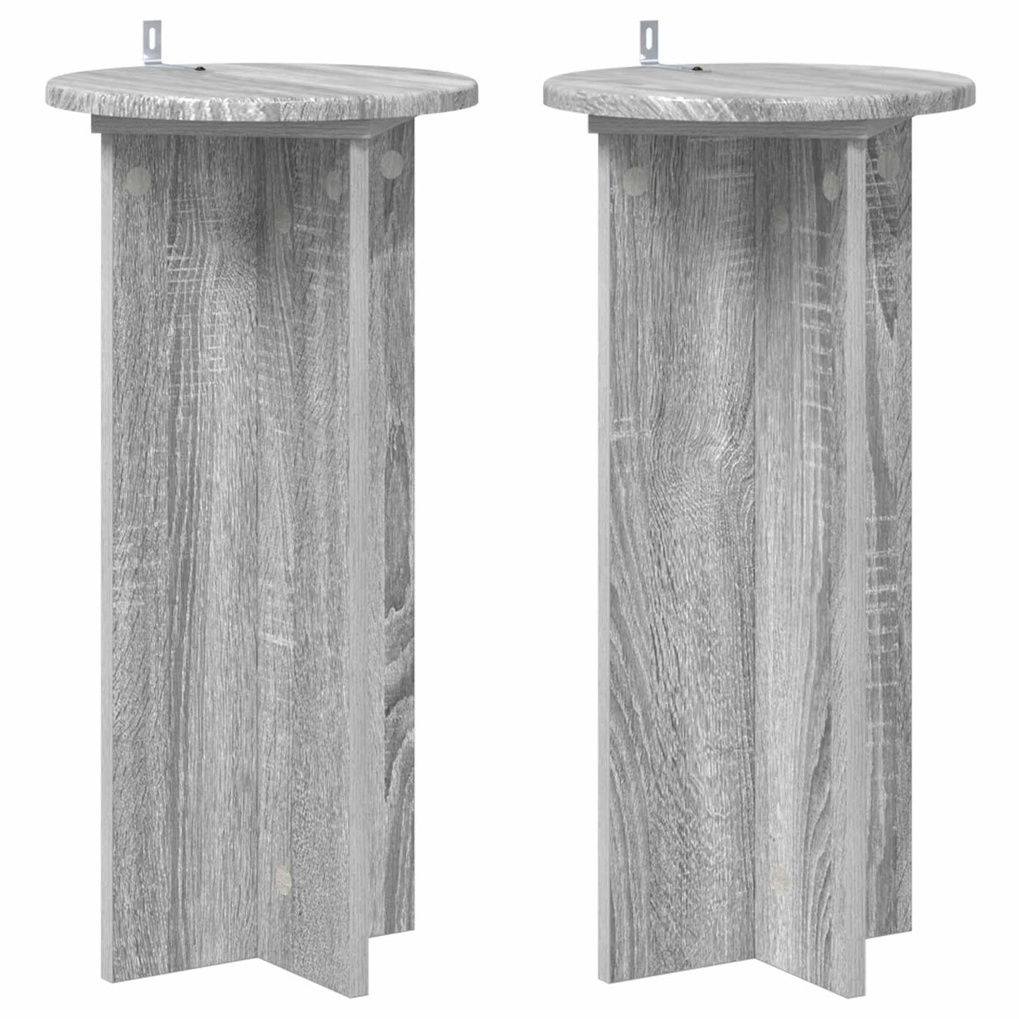 Augalų stovas 2 pcs Pilka sonoma ąžuolo 29,5 x 29,5 x 60 cm