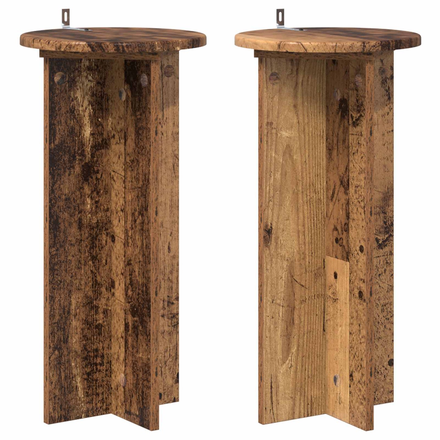 Augalų stovas 2 pcs Sendintos medienos 29,5 x 29,5 x 60 cm