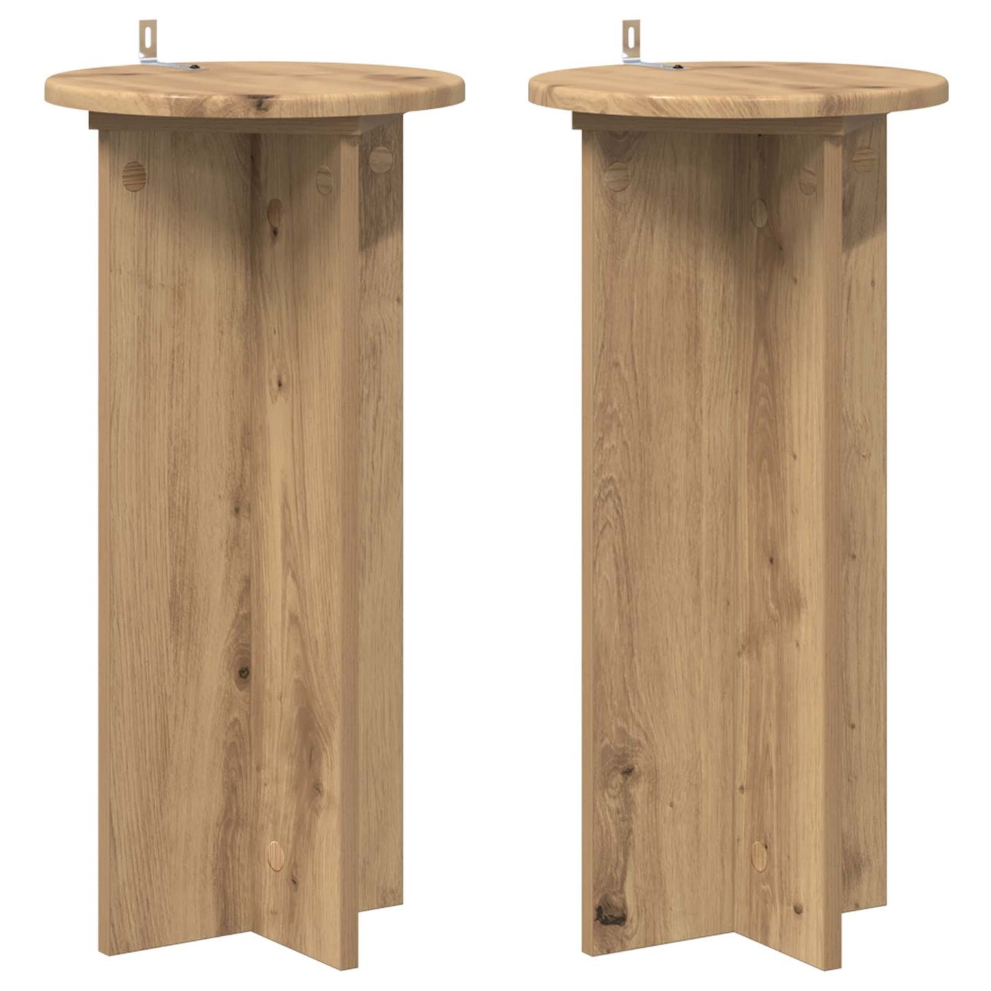 Augalų stovas 2 pcs Artisano ąžuolo 29,5 x 29,5 x 60 cm