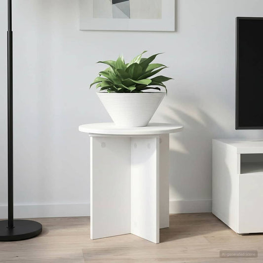 Augalų stovas 2 pcs Balta Ø40 x 40 cm Apdirbta mediena