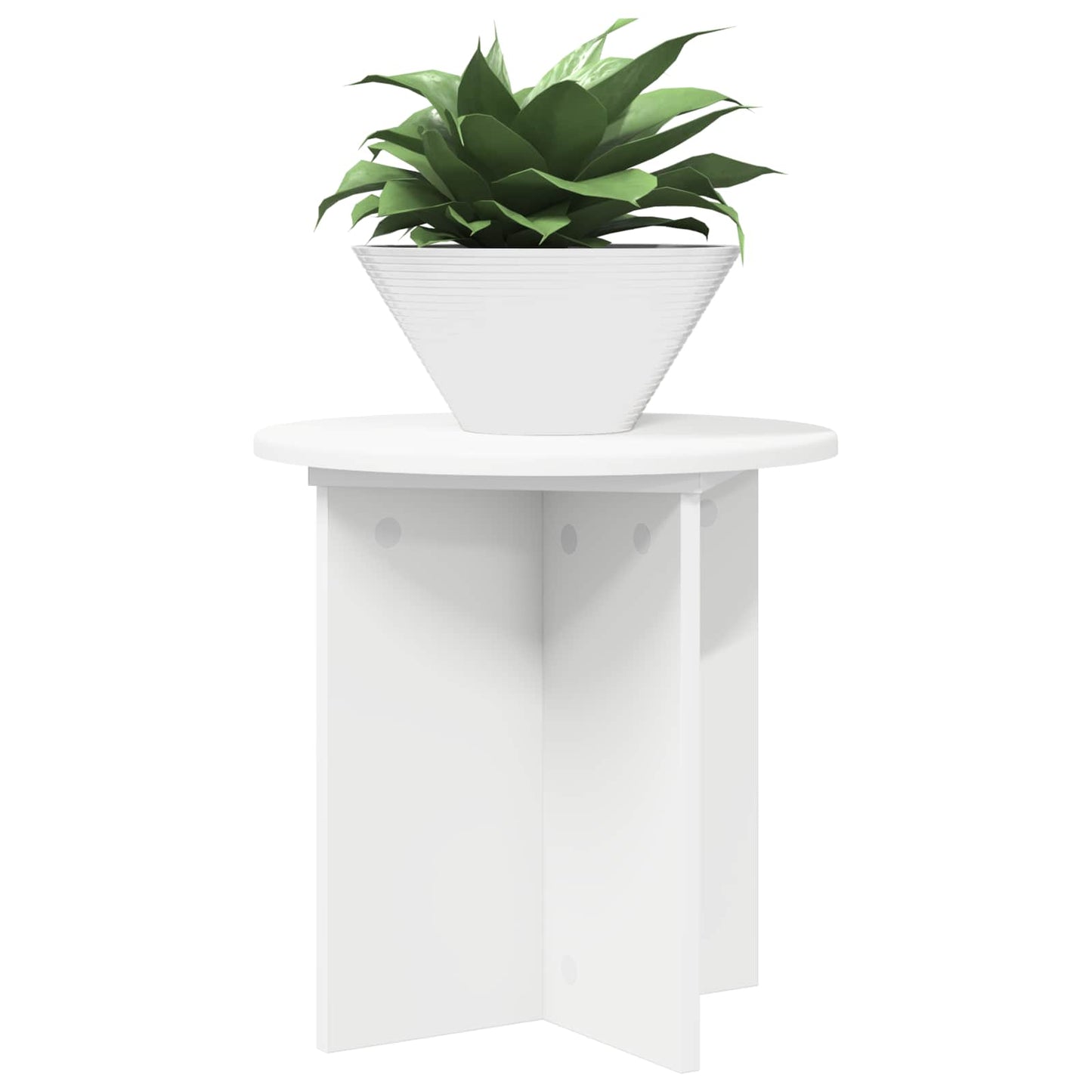 Augalų stovas 2 pcs Balta Ø40 x 40 cm Apdirbta mediena