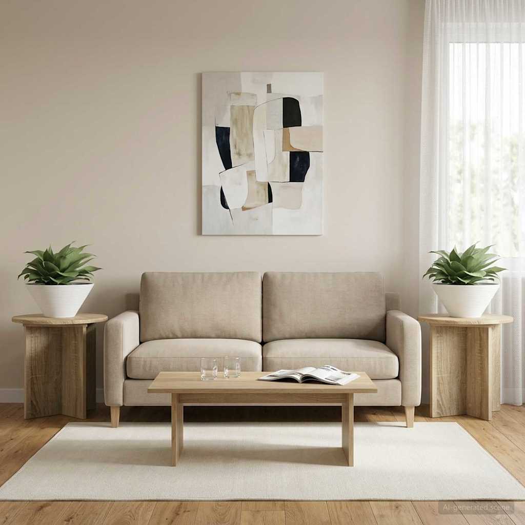 Augalų stovas 2 pcs Sonoma ąžuolas 40 x 40 x 40 cm