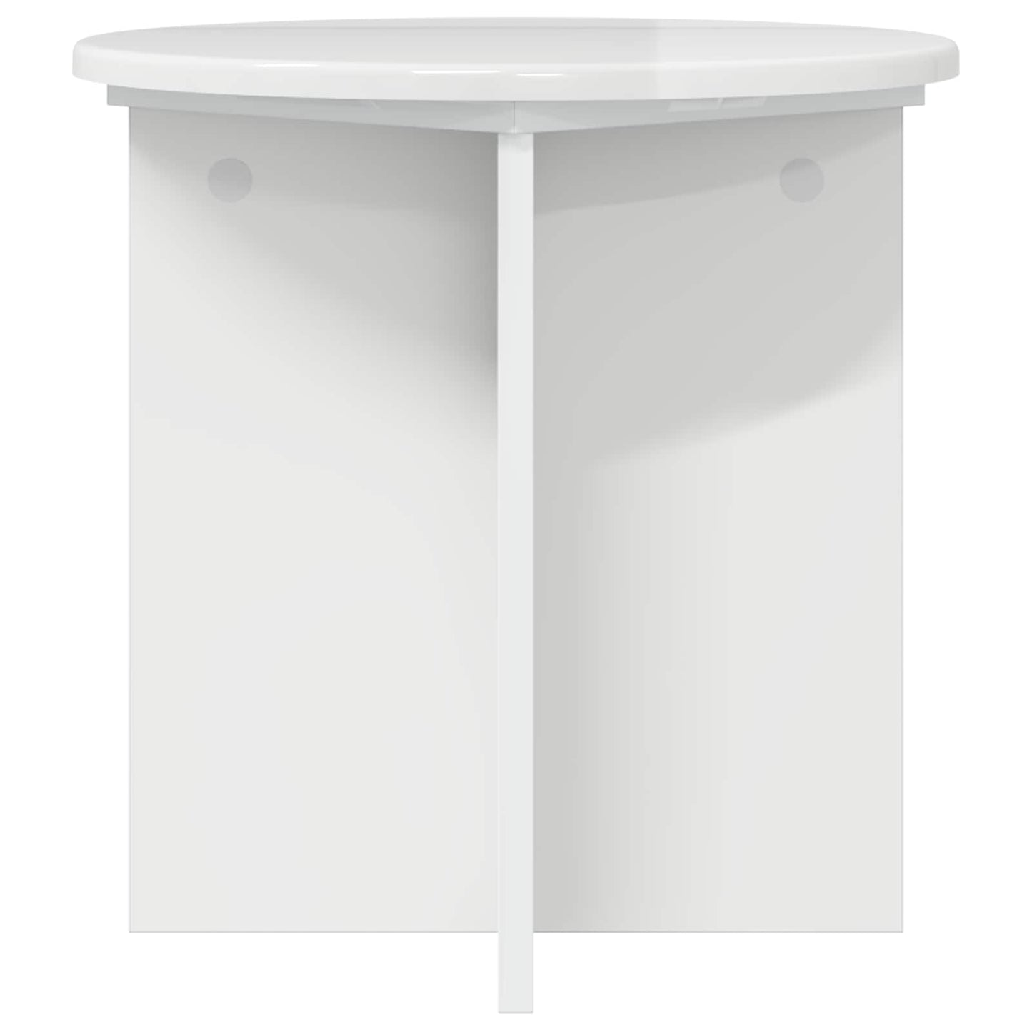Augalų stovas 2 pcs Itin blizgi balta 40 x 40 x 40 cm