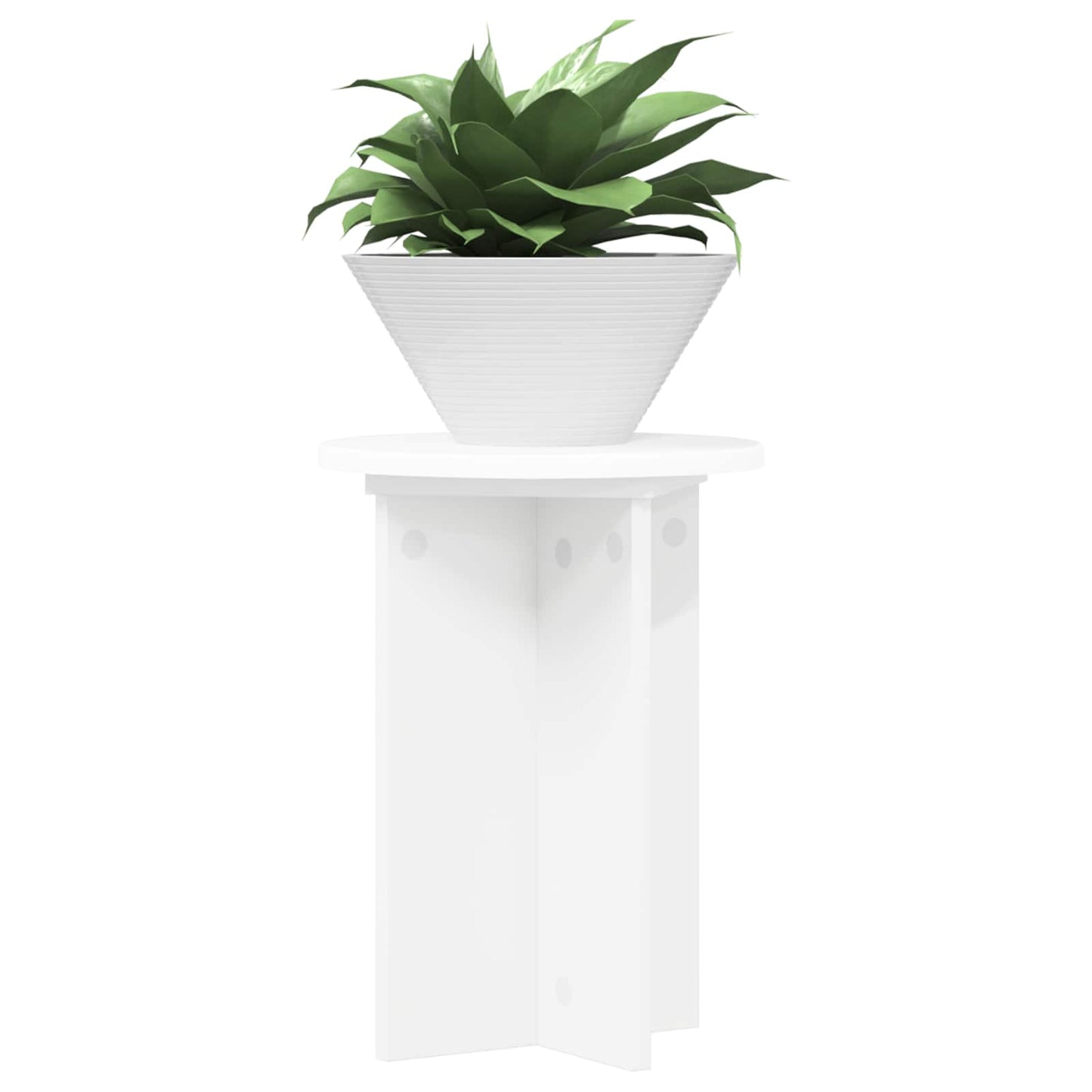 Augalų stovas 2 pcs Balta Ø29,5 x 40 cm Apdirbta mediena