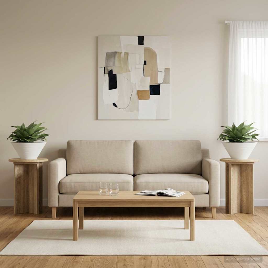 Augalų stovas 2 pcs Sonoma ąžuolas Ø29,5 x 40 cm