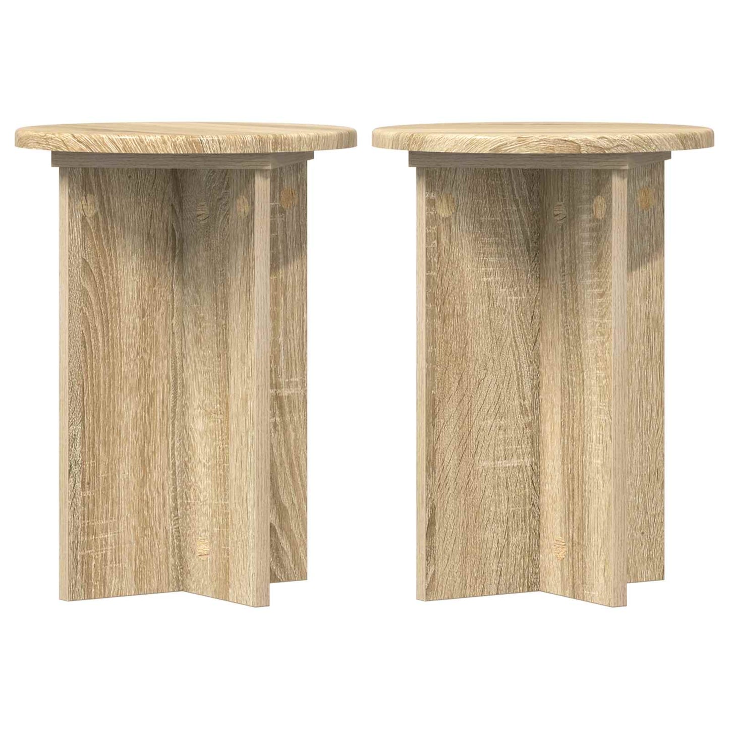 Augalų stovas 2 pcs Sonoma ąžuolas Ø29,5 x 40 cm