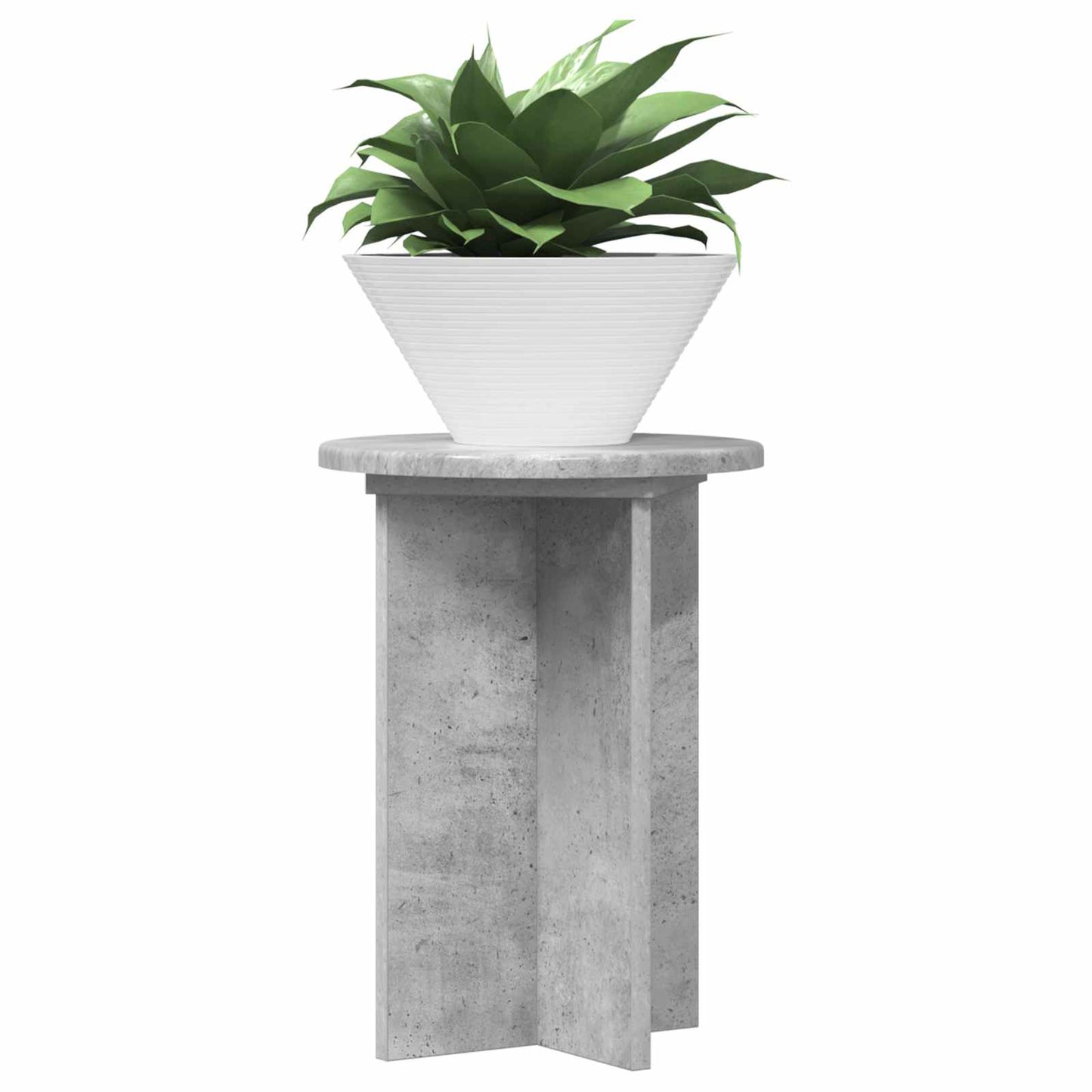 Augalų stovas 2 pcs Betono pilka Ø29,5 x 40 cm Apdirbta mediena