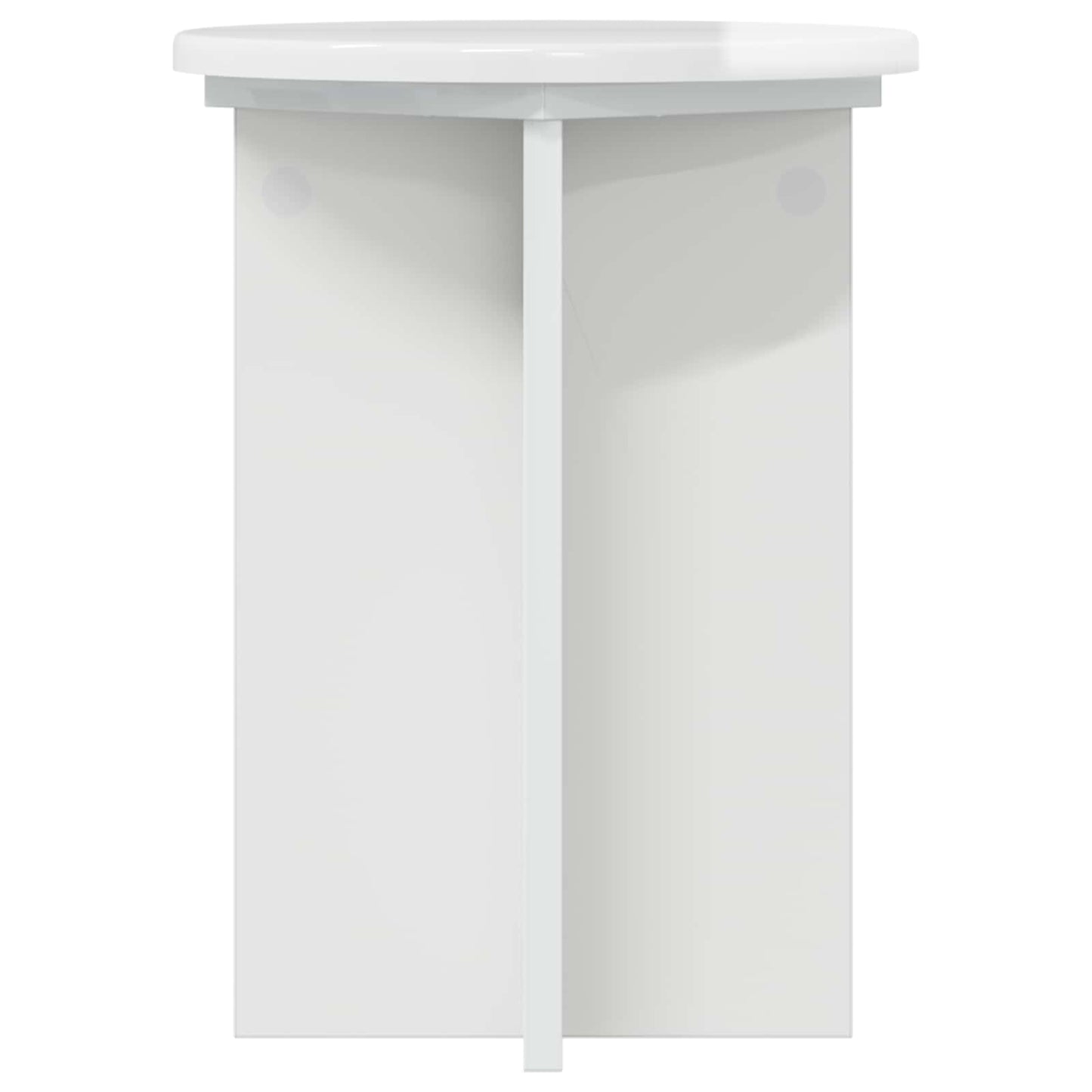 Augalų stovas 2 pcs Itin blizgi balta Ø29,5 x 40 cm