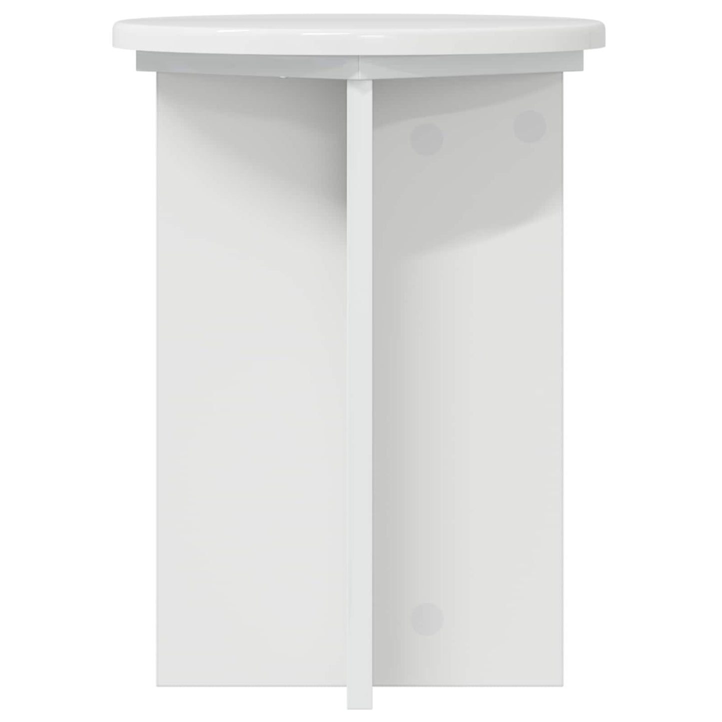 Augalų stovas 2 pcs Itin blizgi balta Ø29,5 x 40 cm
