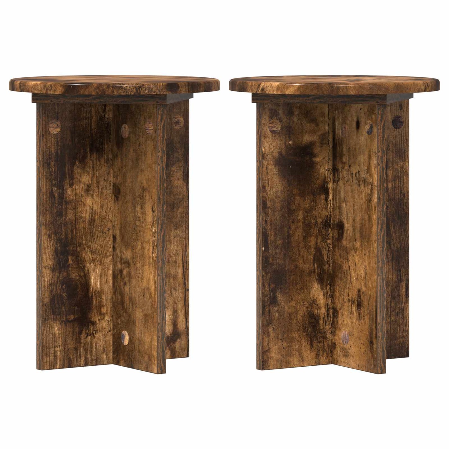 Augalų stovas 2 pcs Dūminio ąžuolo Ø29,5 x 40 cm