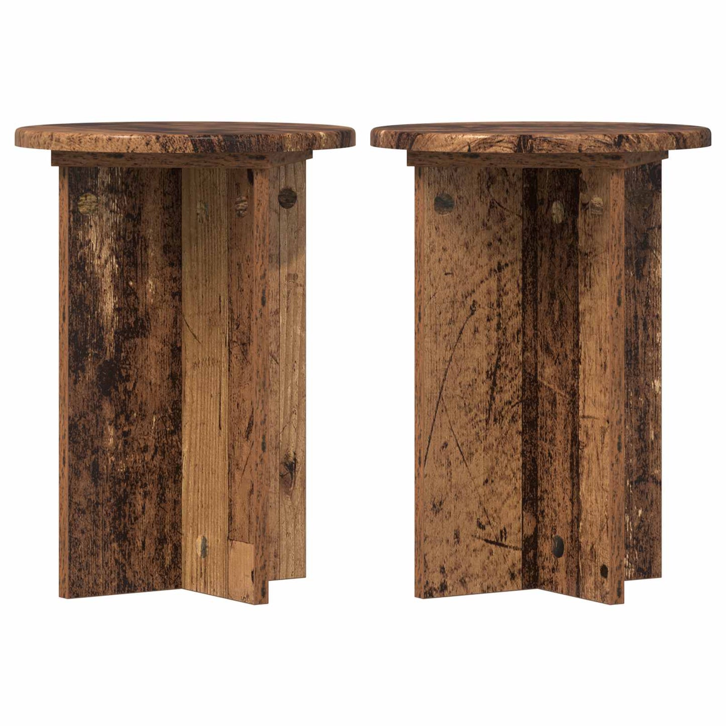 Augalų stovas 2 pcs Sendintos medienos Ø29,5 x 40 cm