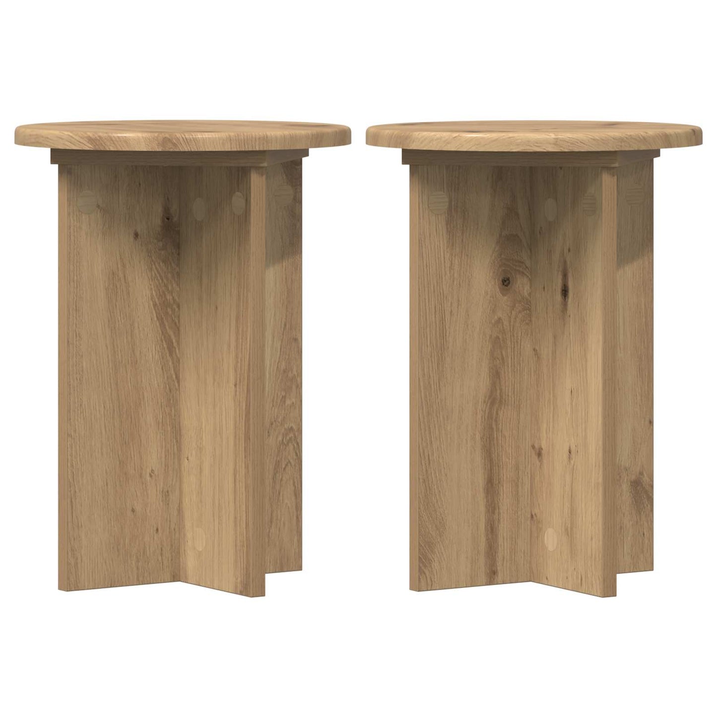 Augalų stovas 2 pcs Artisano ąžuolo Ø29,5 x 40 cm