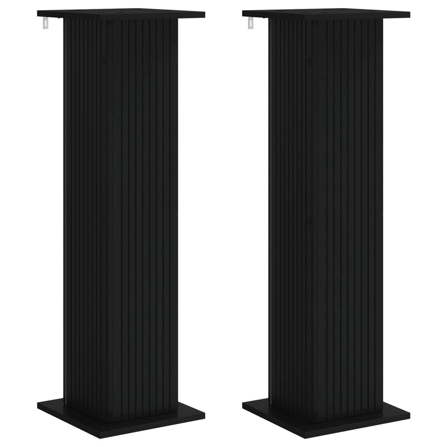 Augalų stovas 2 pcs Juoda 30,5 x 30 x 100,5 cm Apdirbta mediena