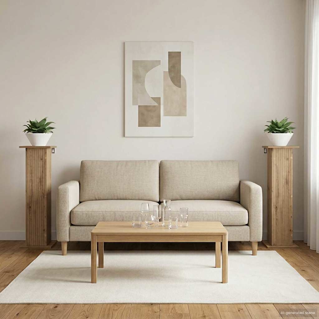 Augalų stovas 2 pcs Artisano ąžuolo 30,5 x 30 x 100,5 cm