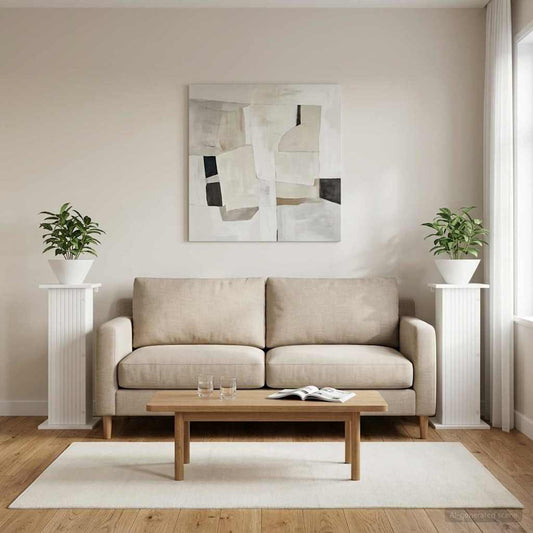 Augalų stovas 2 pcs Balta 30,5 x 30 x 80,5 cm Apdirbta mediena