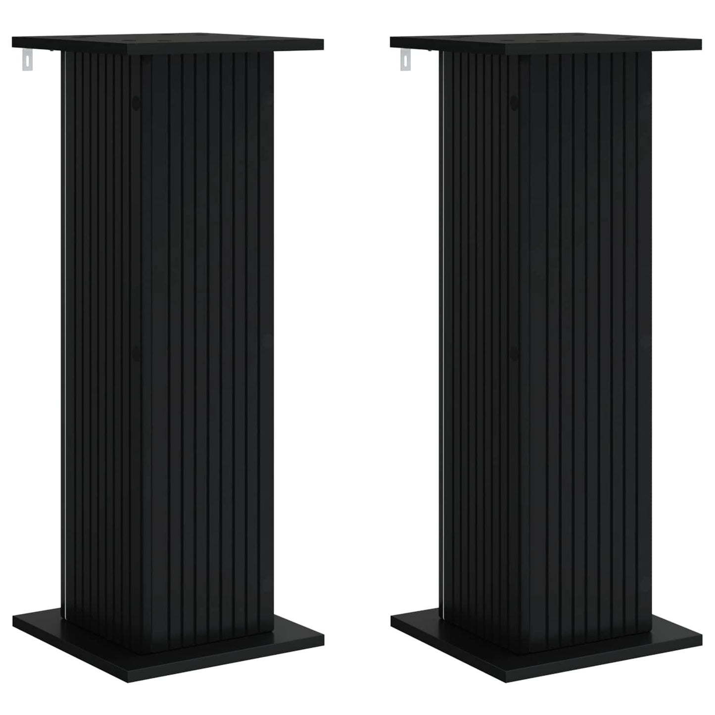 Augalų stovas 2 pcs Juoda 30,5 x 30 x 80,5 cm Apdirbta mediena