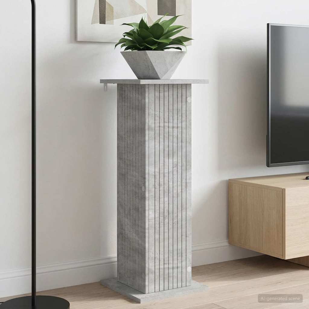 Augalų stovas Betono pilka 30,5 x 30 x 80,5 cm Apdirbta mediena