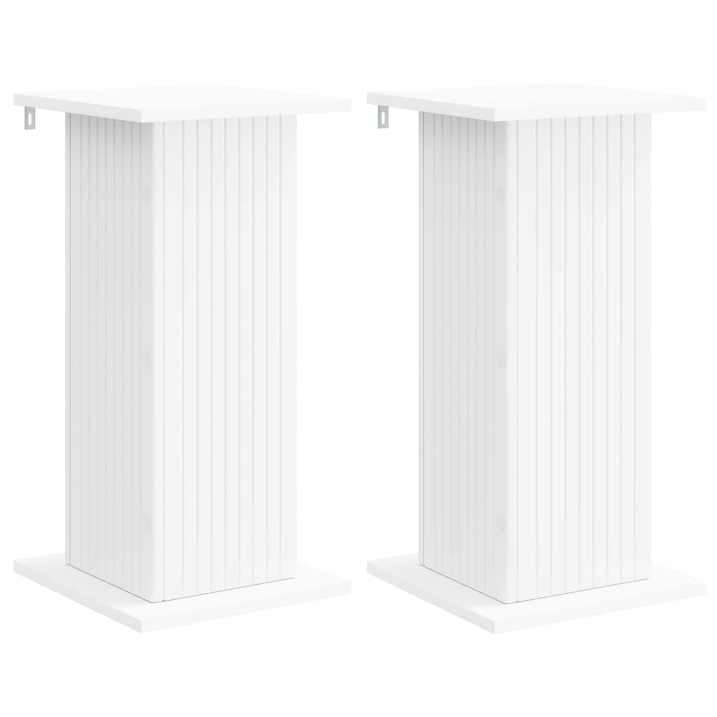 Augalų stovas 2 pcs Balta 30,5 x 30 x 60,5 cm Apdirbta mediena