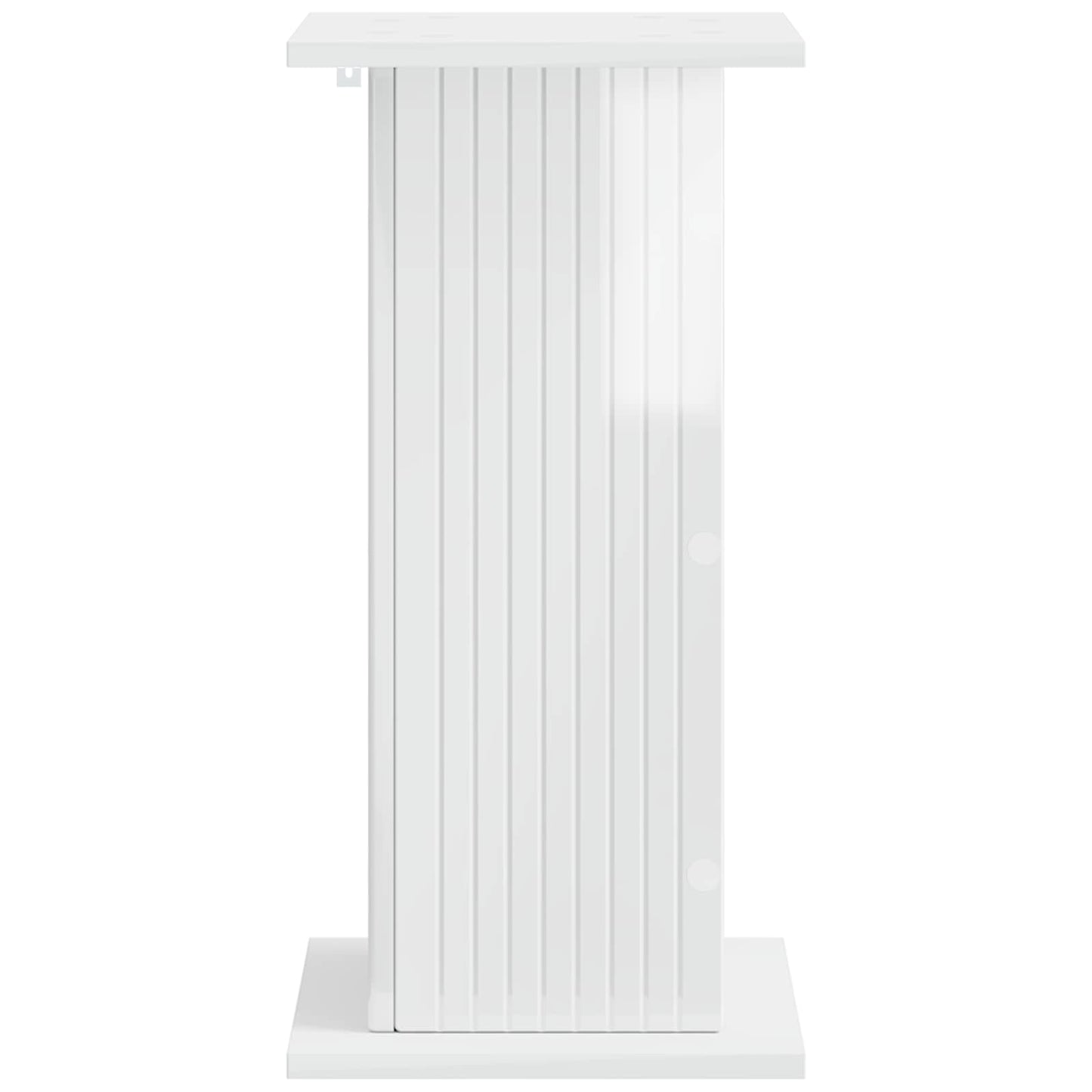 Augalų stovas 2 pcs Itin blizgi balta 30,5 x 30 x 60,5 cm