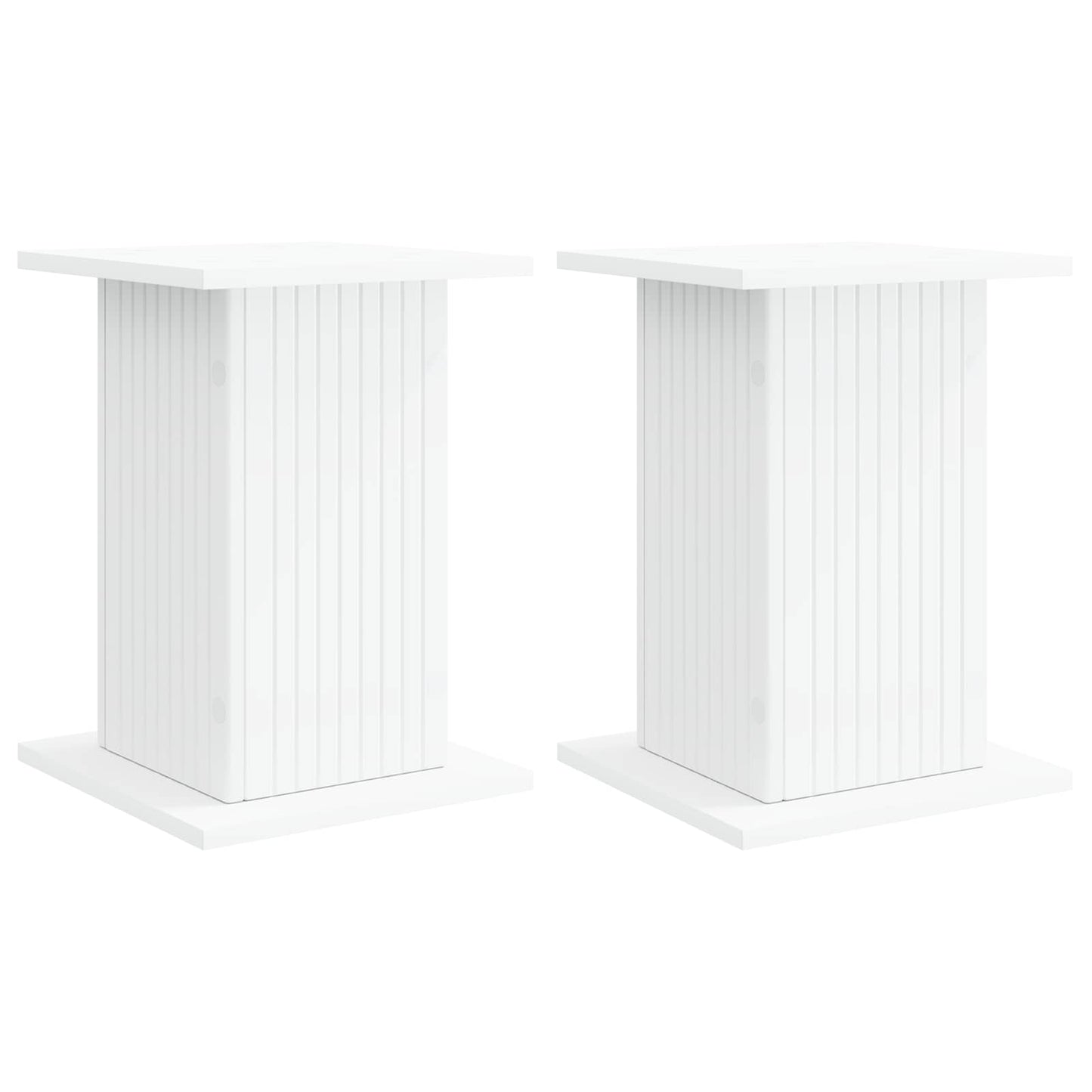 Augalų stovas 2 pcs Balta 30,5 x 30 x 43 cm Apdirbta mediena
