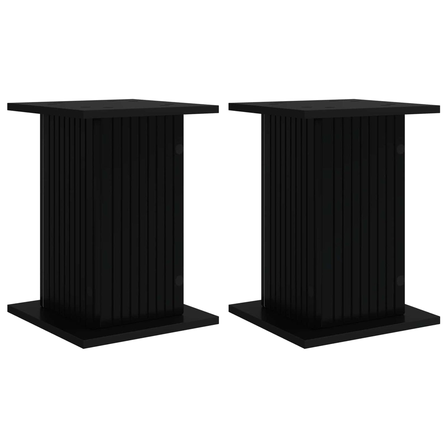 Augalų stovas 2 pcs Juoda 30,5 x 30 x 43 cm Apdirbta mediena