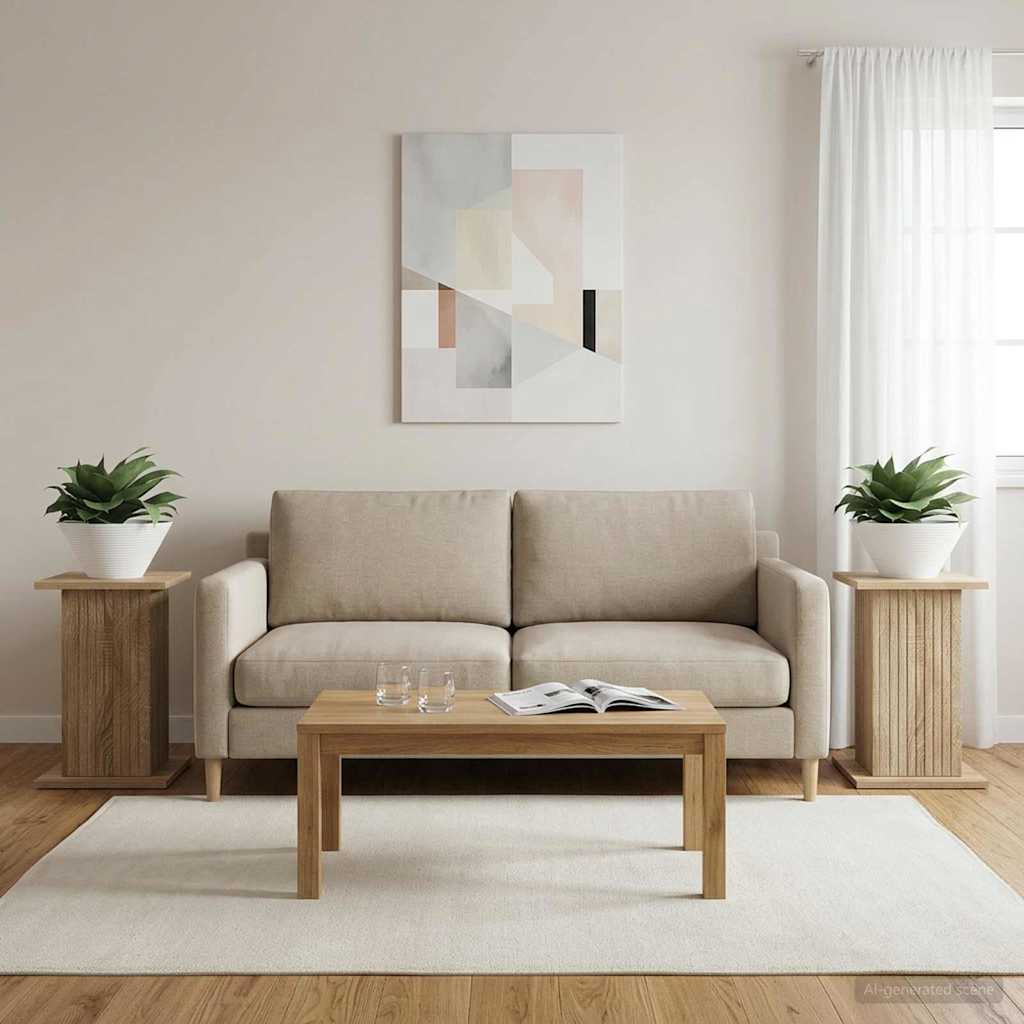 Augalų stovas 2 pcs Sonoma ąžuolas 30,5 x 30 x 43 cm