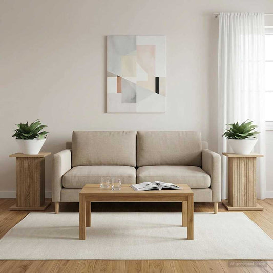 Augalų stovas 2 pcs Sonoma ąžuolas 30,5 x 30 x 43 cm