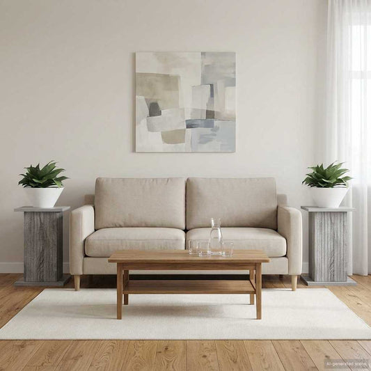 Augalų stovas 2 pcs Pilka sonoma ąžuolo 30,5 x 30 x 43 cm