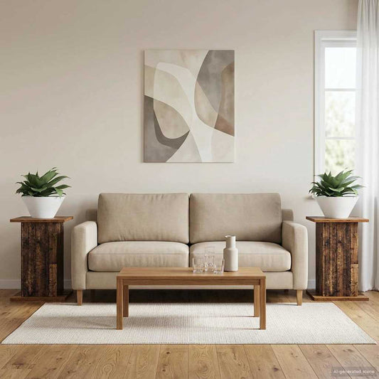 Augalų stovas 2 pcs Sendintos medienos 30,5 x 30 x 43 cm