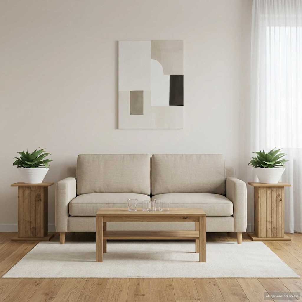 Augalų stovas 2 pcs Artisano ąžuolo 30,5 x 30 x 43 cm