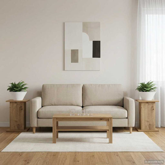 Augalų stovas 2 pcs Artisano ąžuolo 30,5 x 30 x 43 cm