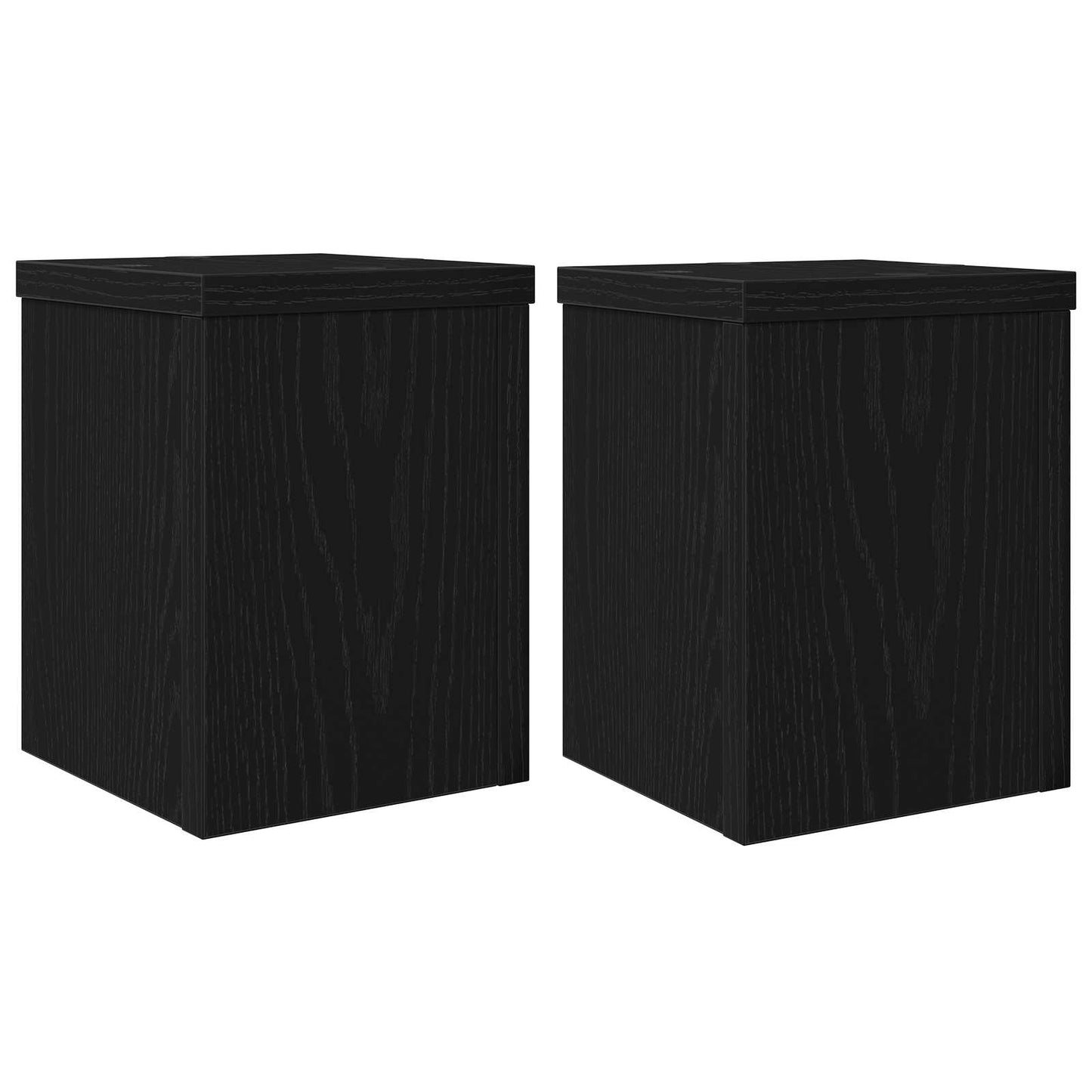 Augalų stovas 2 pcs Juodas ąžuolas 15 x 15 x 20 cm