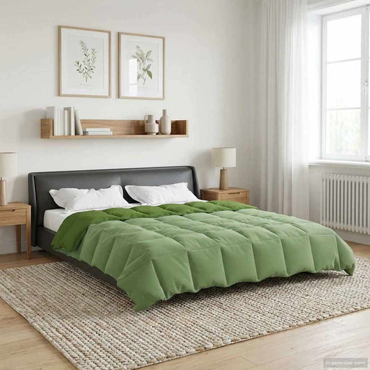 Pilna metų antklodė Tikštas Žalia 240 x 260 cm Mikropluoštas
