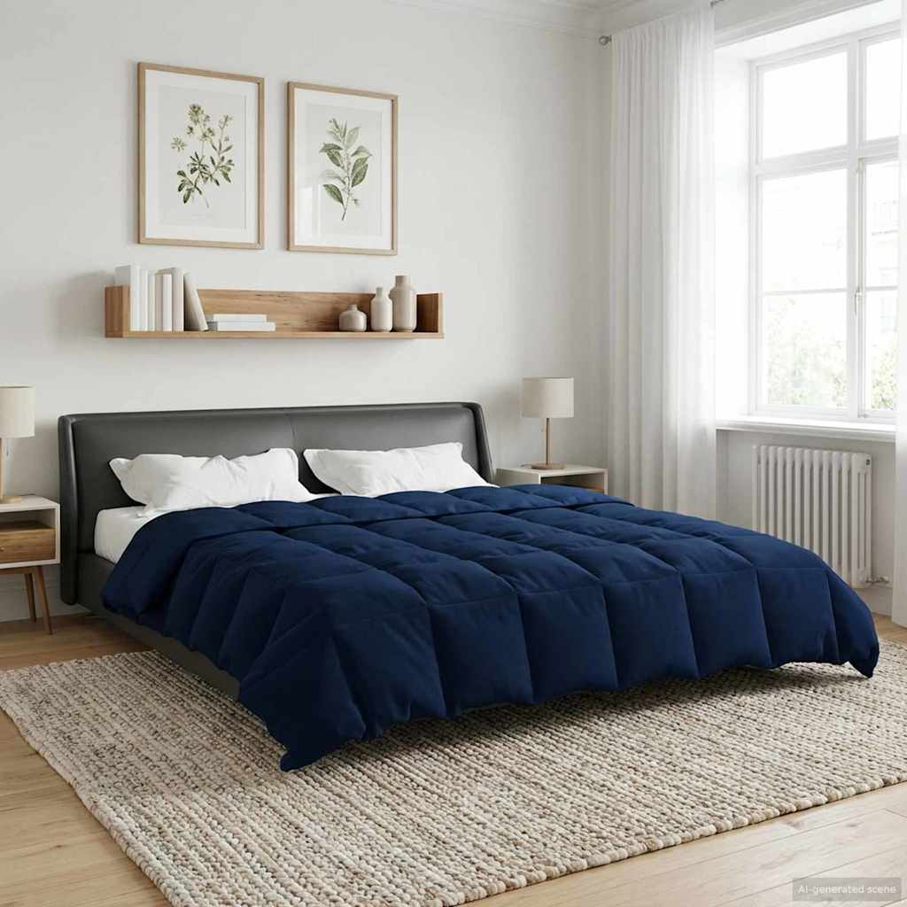 Pilna metų antklodė Tamsiai mėlyna 200 x 200 cm Mikropluoštas
