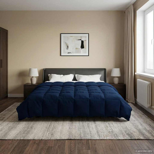 Pilna metų antklodė Tamsiai mėlyna 200 x 240 cm Mikropluoštas