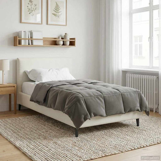 Žiemos antklodė Šviesiai pilka 135 x 200 cm Mikropluoštas