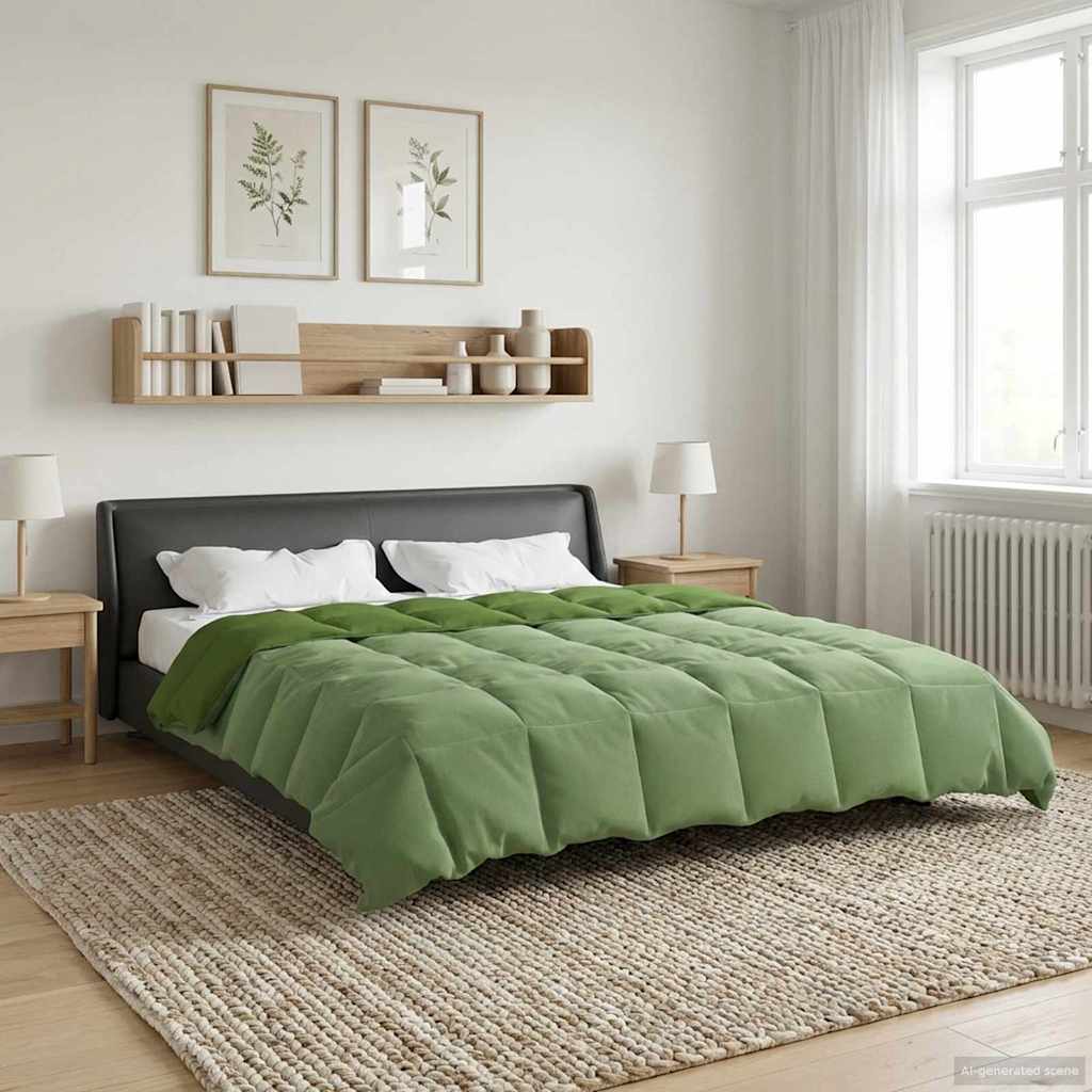Žiemos antklodė Tikštas Žalia 240 x 260 cm Mikropluoštas