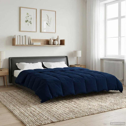 Žiemos antklodė Tamsiai mėlyna 200 x 220 cm Mikropluoštas