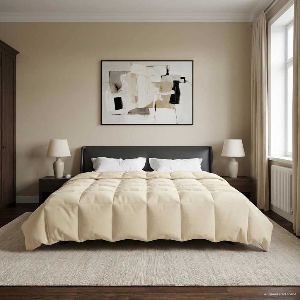 Žiemos antklodė Tikštas Kreminė 200 x 220 cm Mikropluoštas