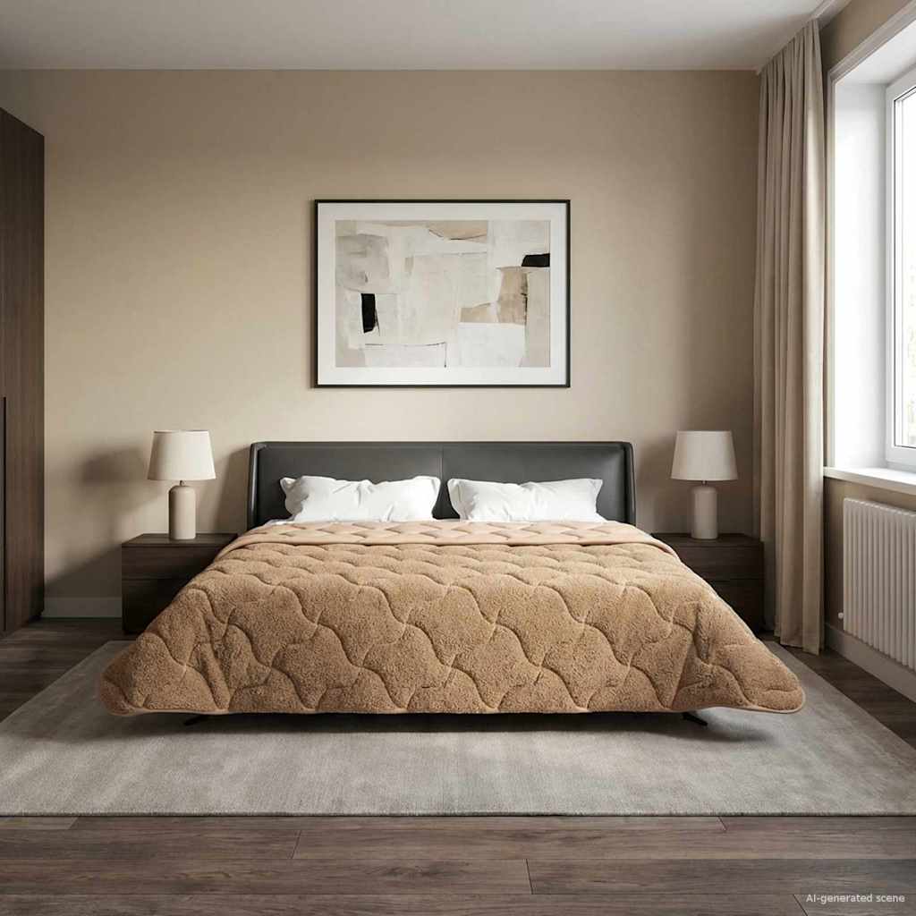 Vasaros antklodė Tikštas Taupe 200 x 240 cm