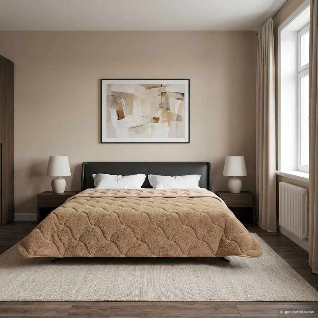 Vasaros antklodė Tikštas Taupe 220 x 240 cm